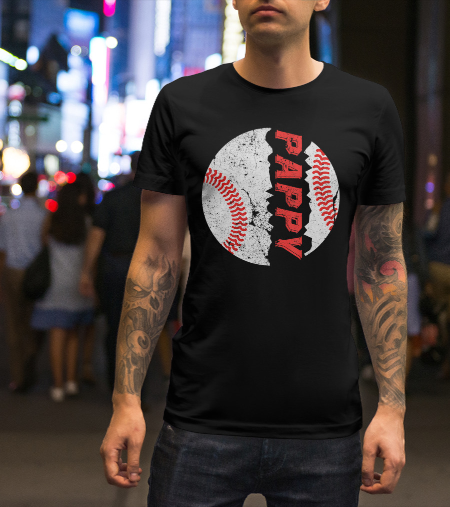 Pappy Funny Baseball Softball Crackle T-Shirt