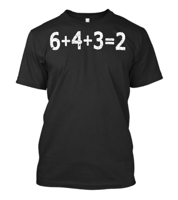 6+4+3=2 Baseball Double Play Humor T-Shirt