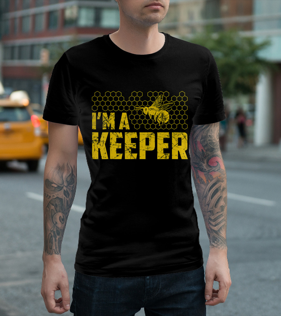 I'm a Keeper Beekeeping Honeycomb Bee T-Shirt
