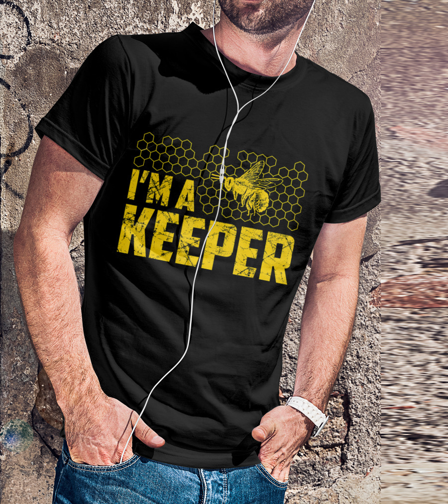 I'm A Keeper Beekeeping Honeycomb Bee T-Shirt