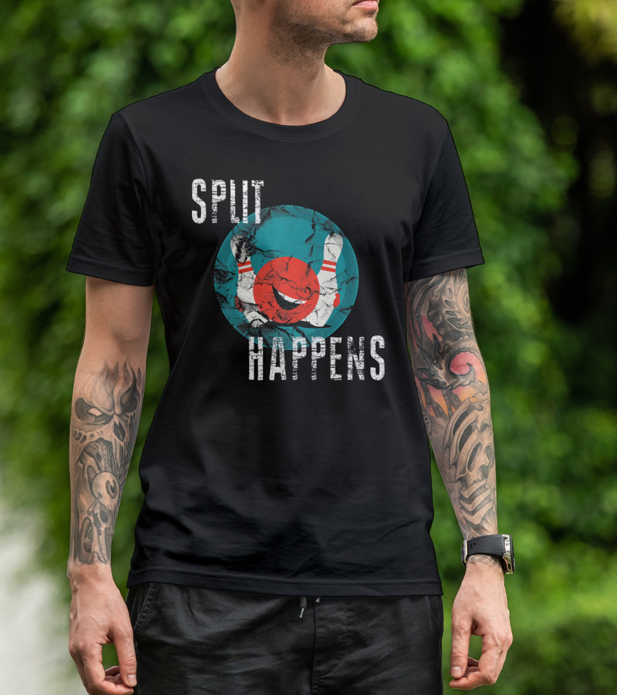 Split Happens Bowling Humor T-Shirt