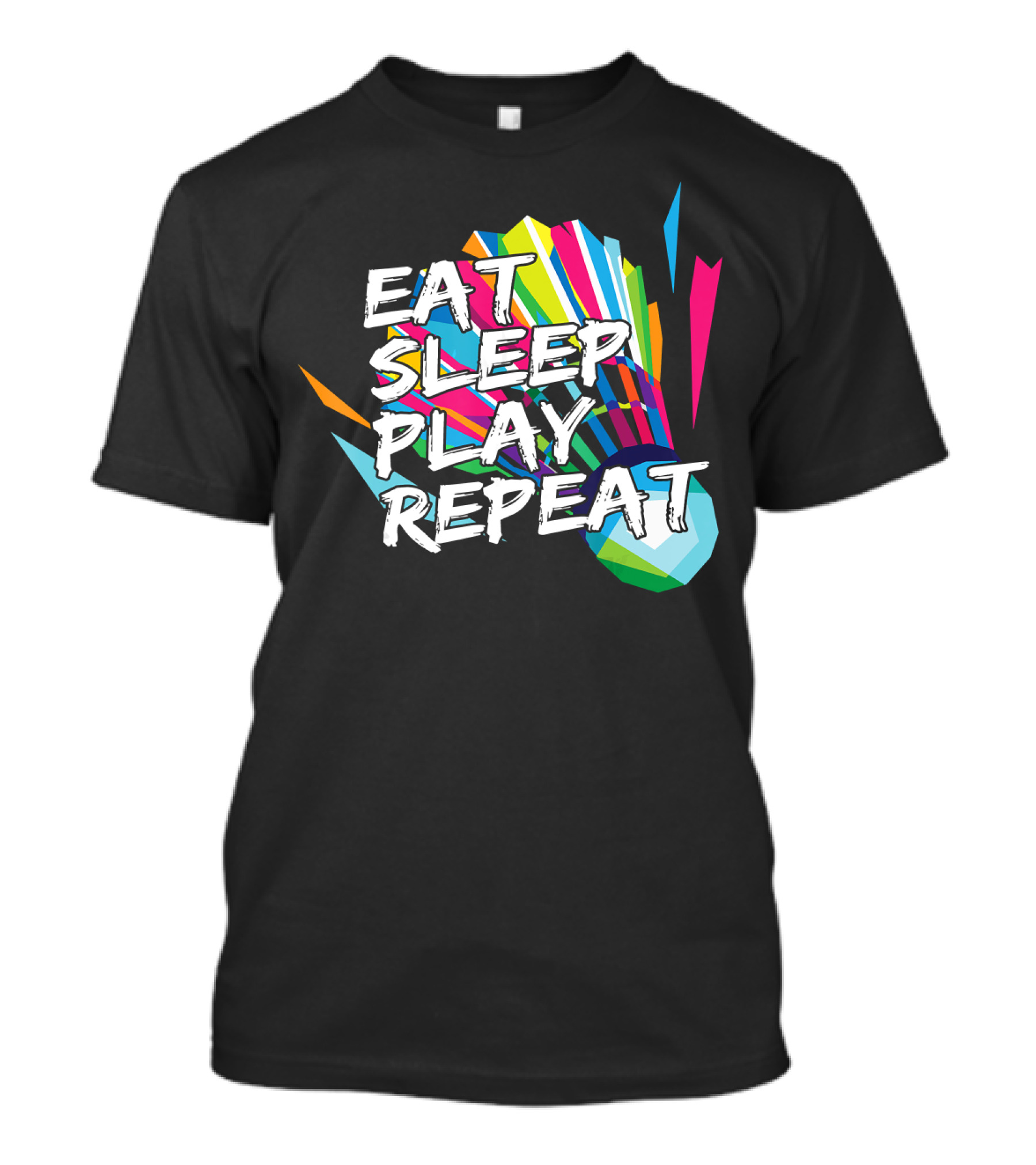 Eat Sleep Play Repeat Badminton Shuttlecock T-Shirt