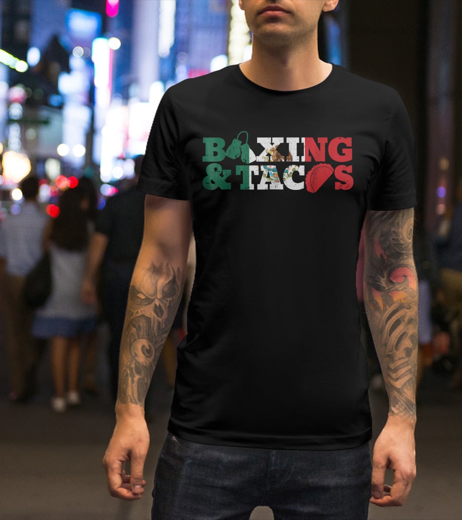 Boxing And Tacos Mexico Mexican Funny T-Shirt