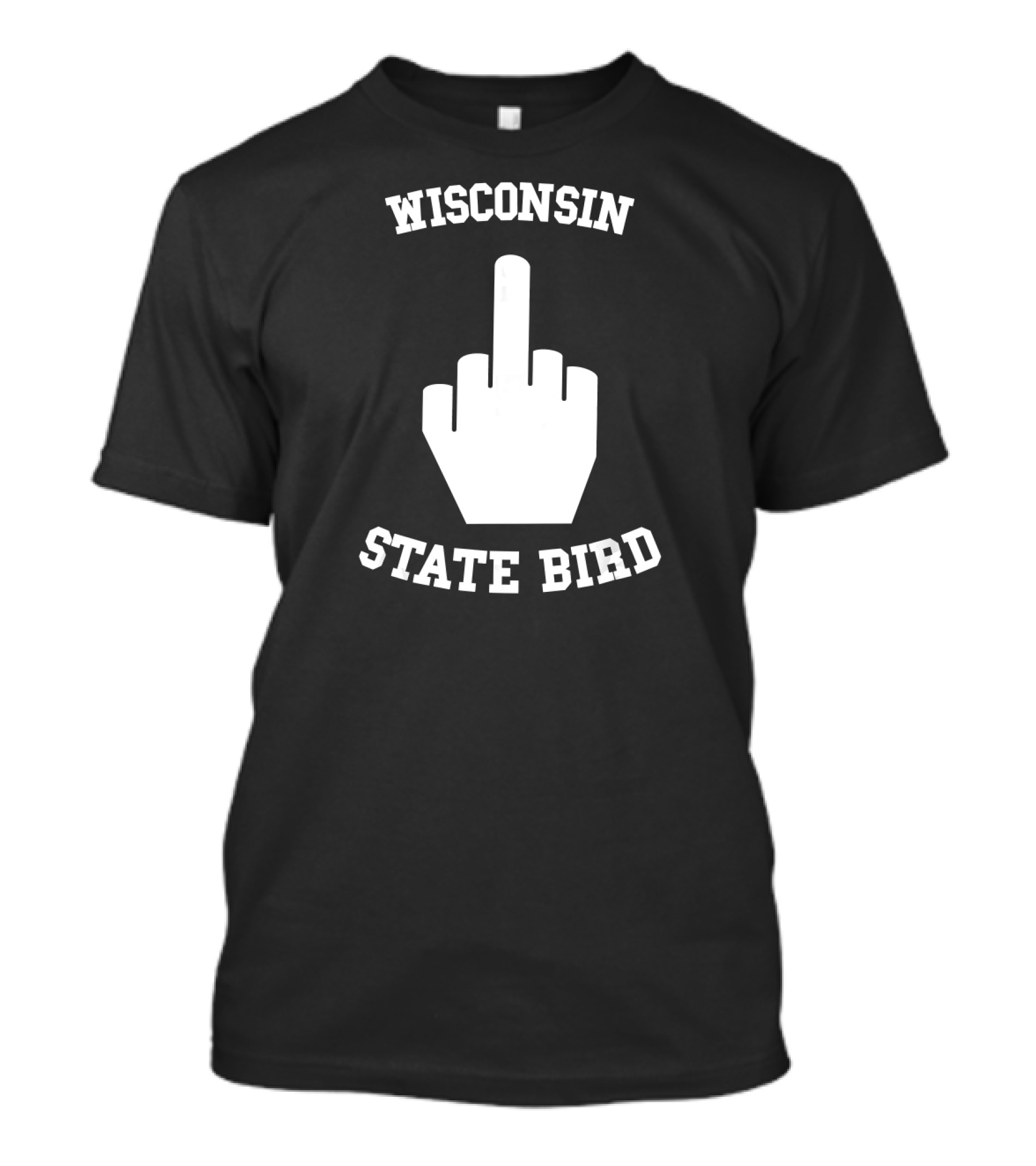 Wisconsin State Bird Funny Joke Flipping Off Iconic Gesture T-Shirt