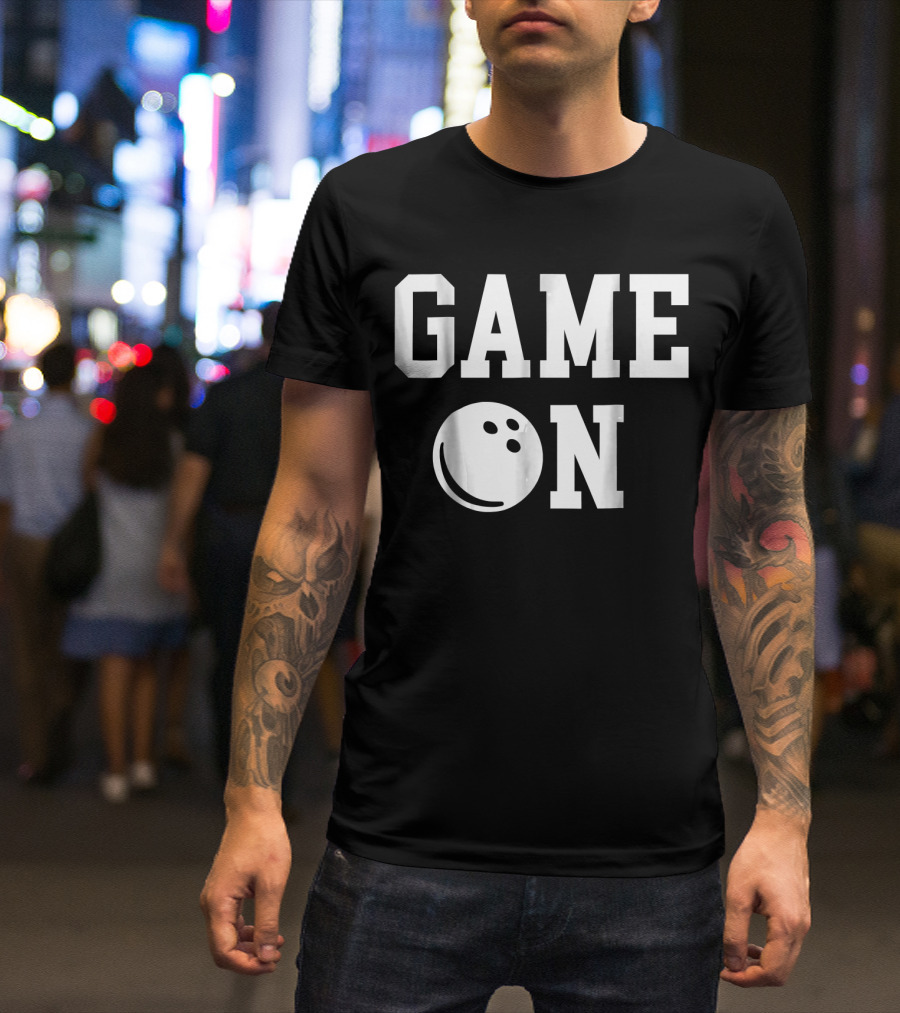 GAME ON Bowling Ball Icon Strike T-Shirt