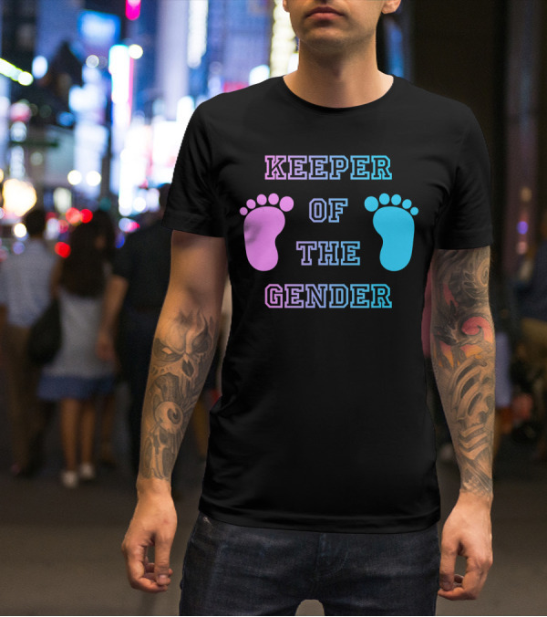 Keeper Of The Gender Pink Blue Footprints T-Shirt