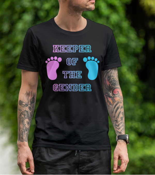 Keeper Of The Gender Pink Blue Footprints T-Shirt