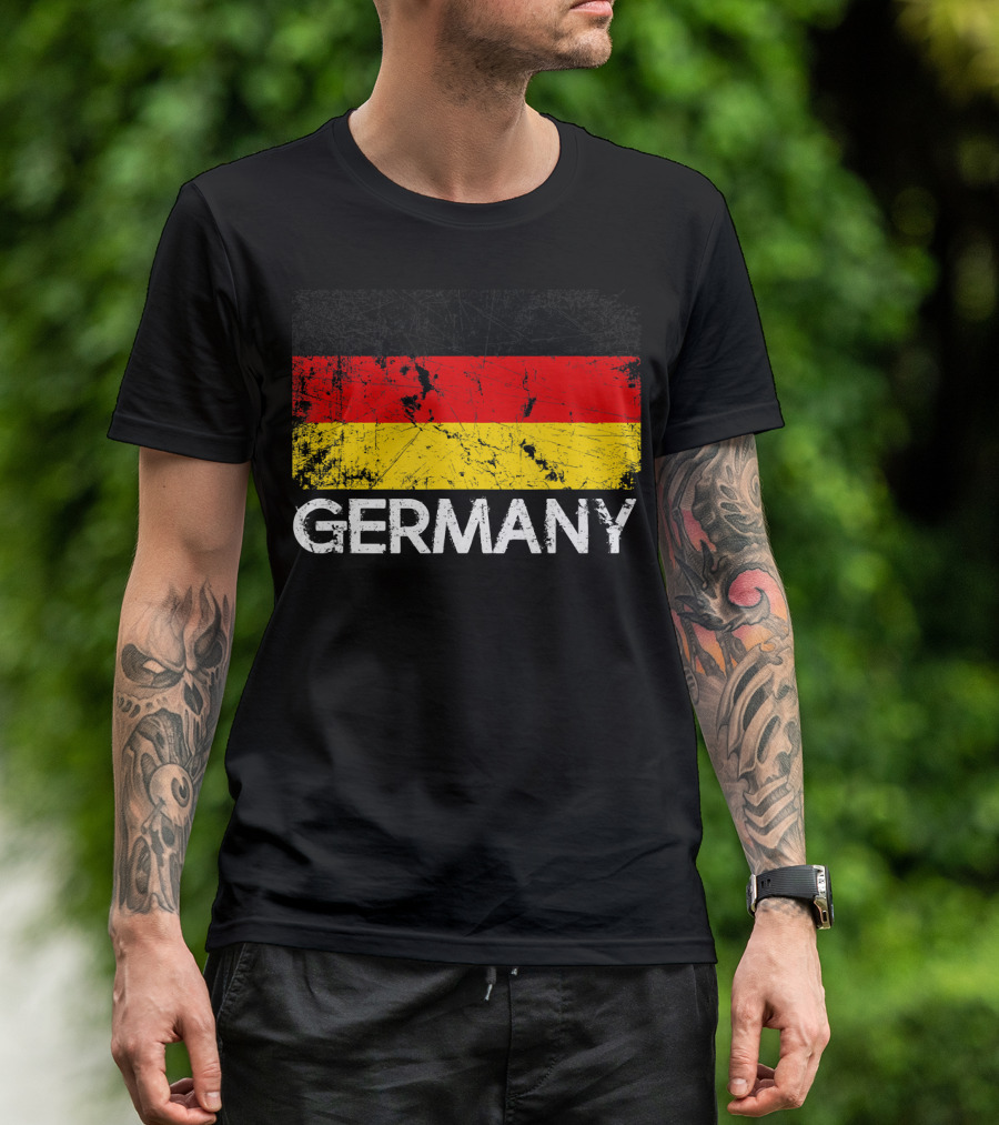 German Flag Vintage Germany Black Red Yellow Classic T-Shirt