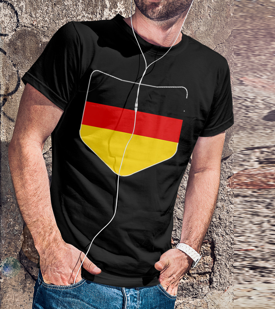 Germany Flag Pocket Print Country Emblem German Colors T-Shirt