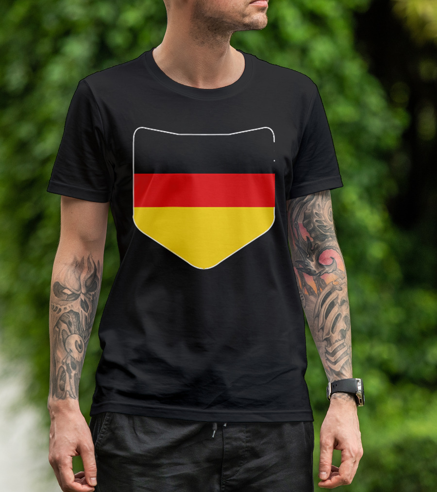 Germany Flag Pocket Print Country Emblem German Colors T-Shirt