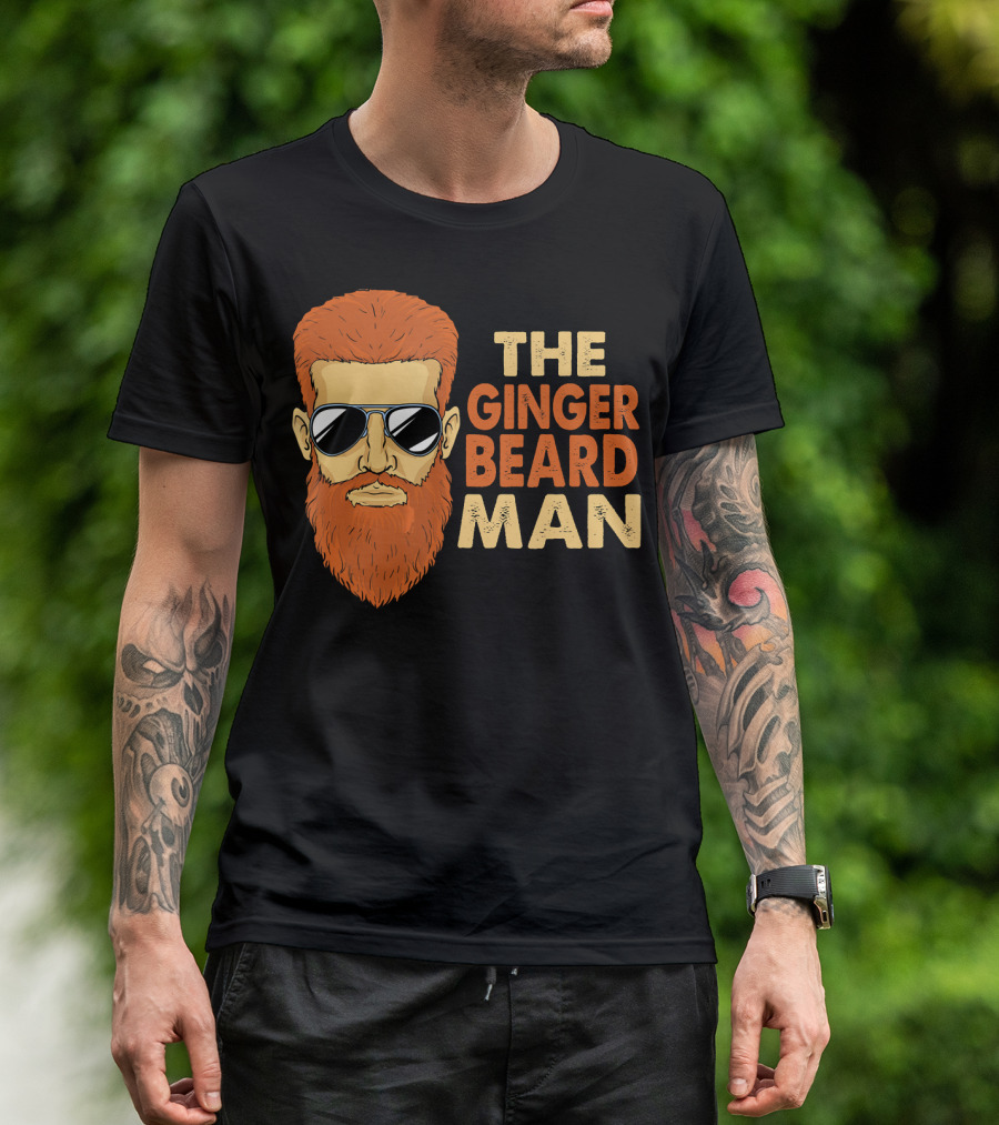 THE GINGER BEARD MAN Dark Red Brown Hair T-Shirt