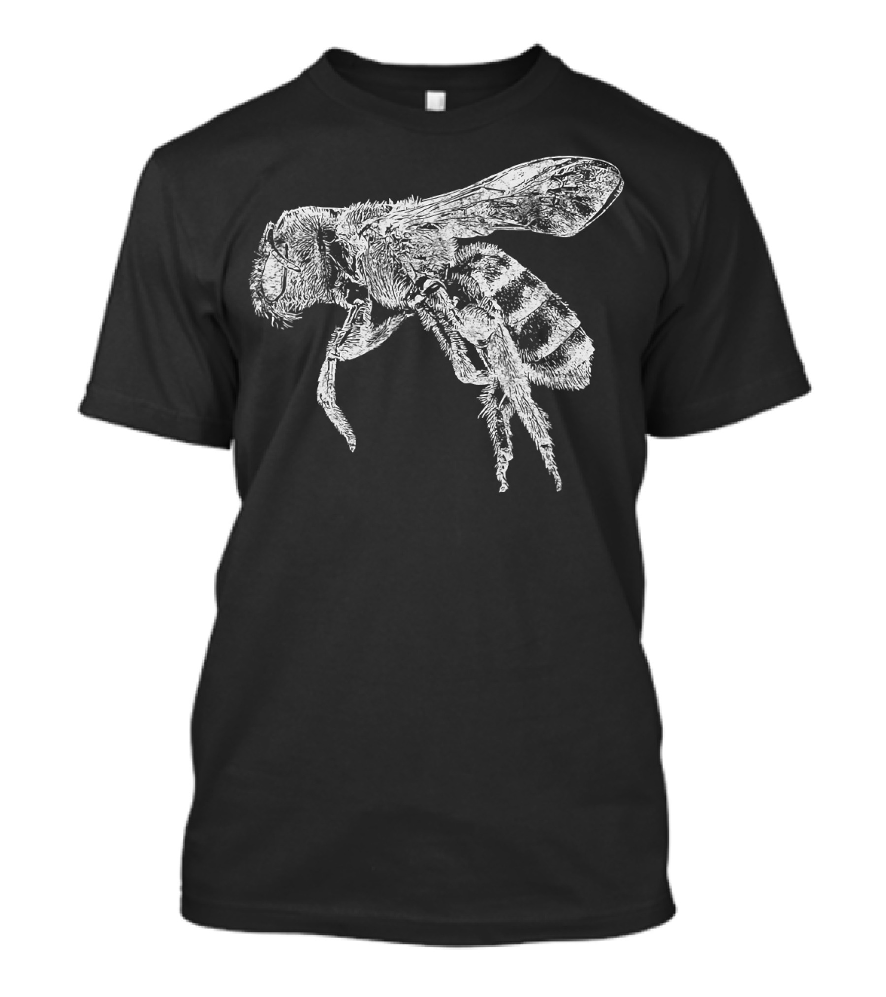 Great Distressed Cute Bee Sketch T-Shirt