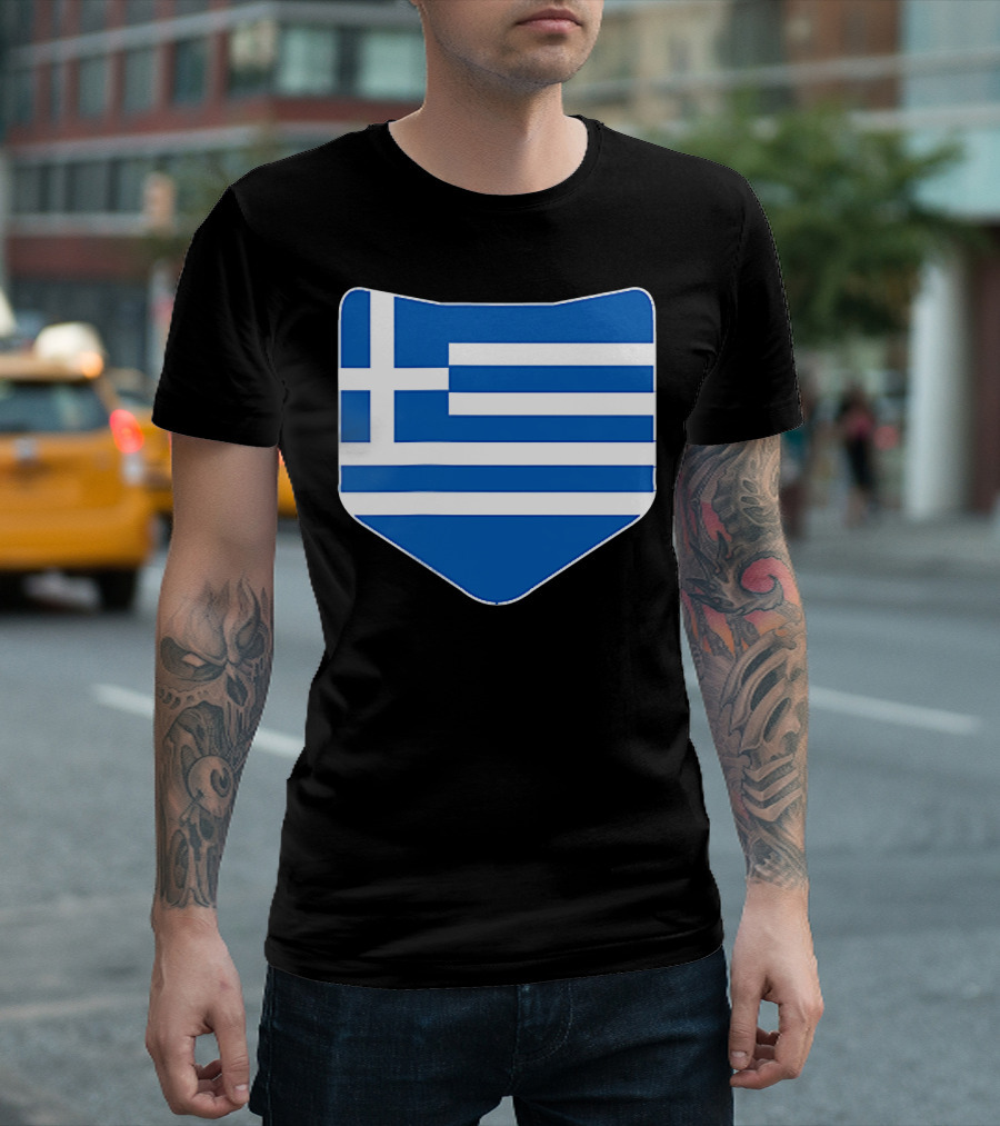 Greece Flag Shield Emblem T-Shirt