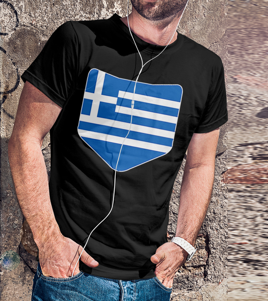 Greece Flag Shield Emblem T-Shirt
