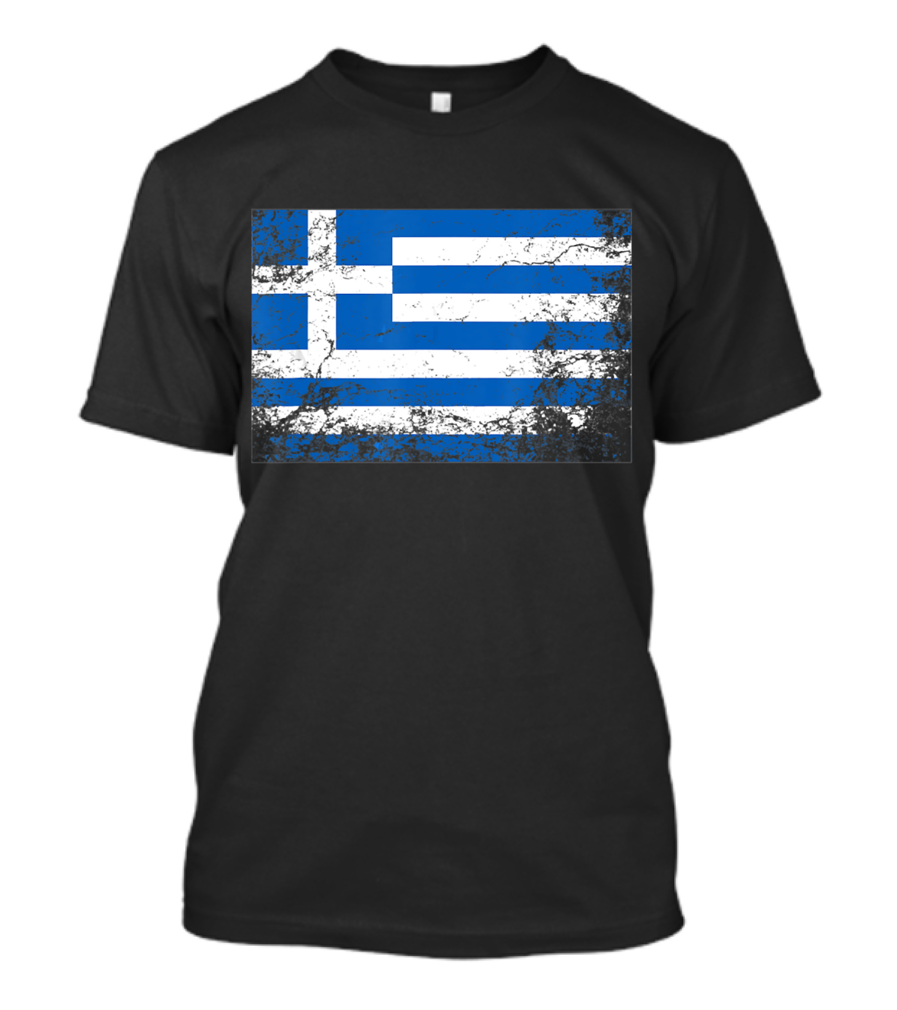 Distressed Vintage Greek National Flag T-Shirt
