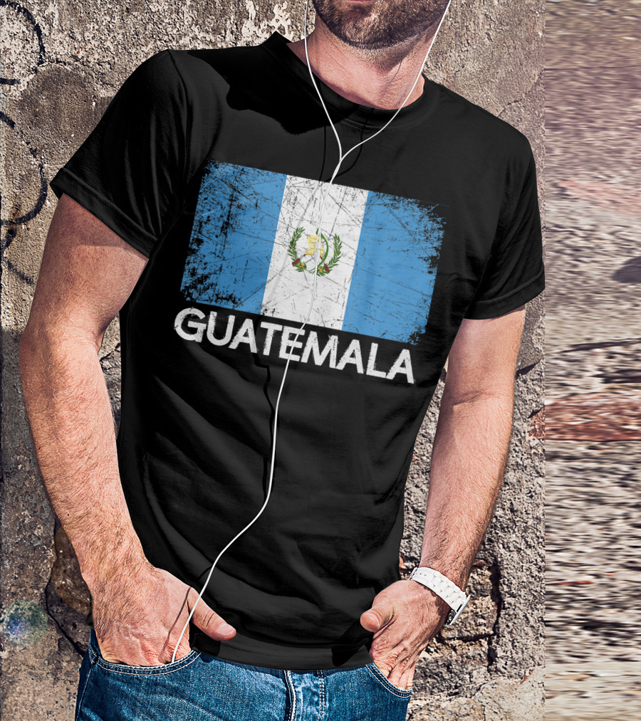 Vintage Guatemalan Flag Distressed Guatemala Emblem T-Shirt