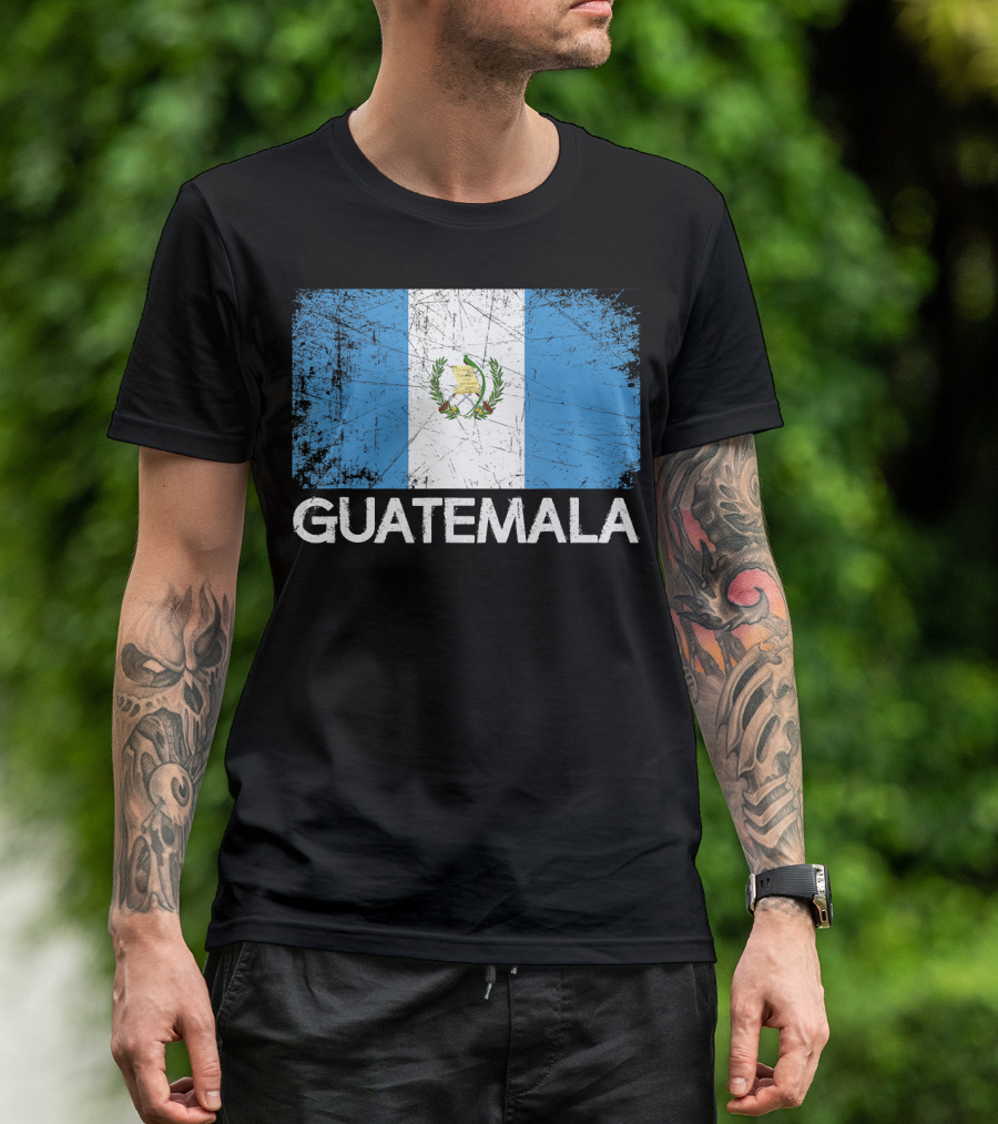 Vintage Guatemalan Flag Distressed Guatemala Emblem T-Shirt