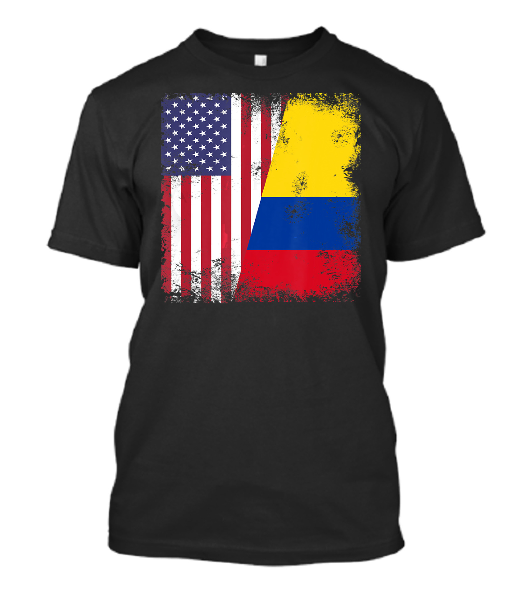 Half Colombian Half American Flag T-Shirt
