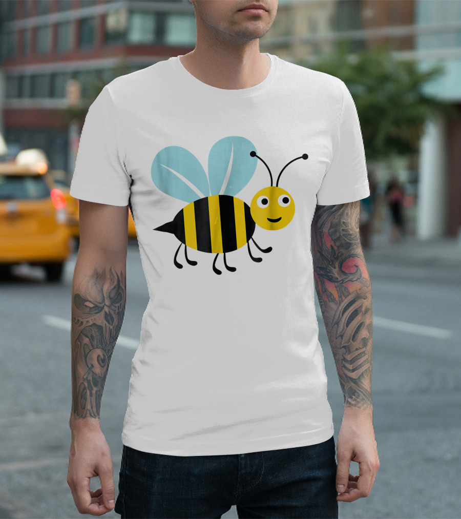 Happy Honey Bee Cute Cartoon T-Shirt