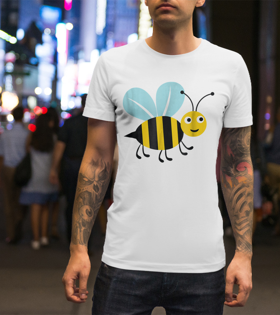 Happy Honey Bee Cute Cartoon T-Shirt