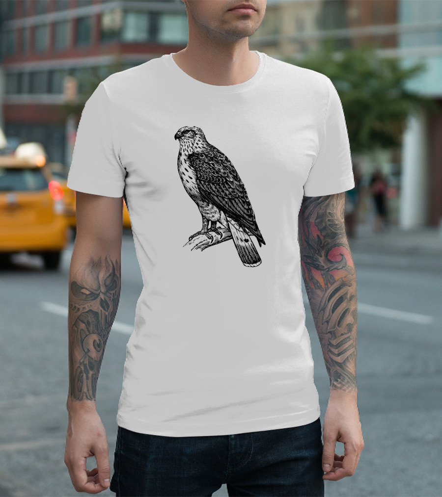 Hawk Ornithology Black Bird T-Shirt
