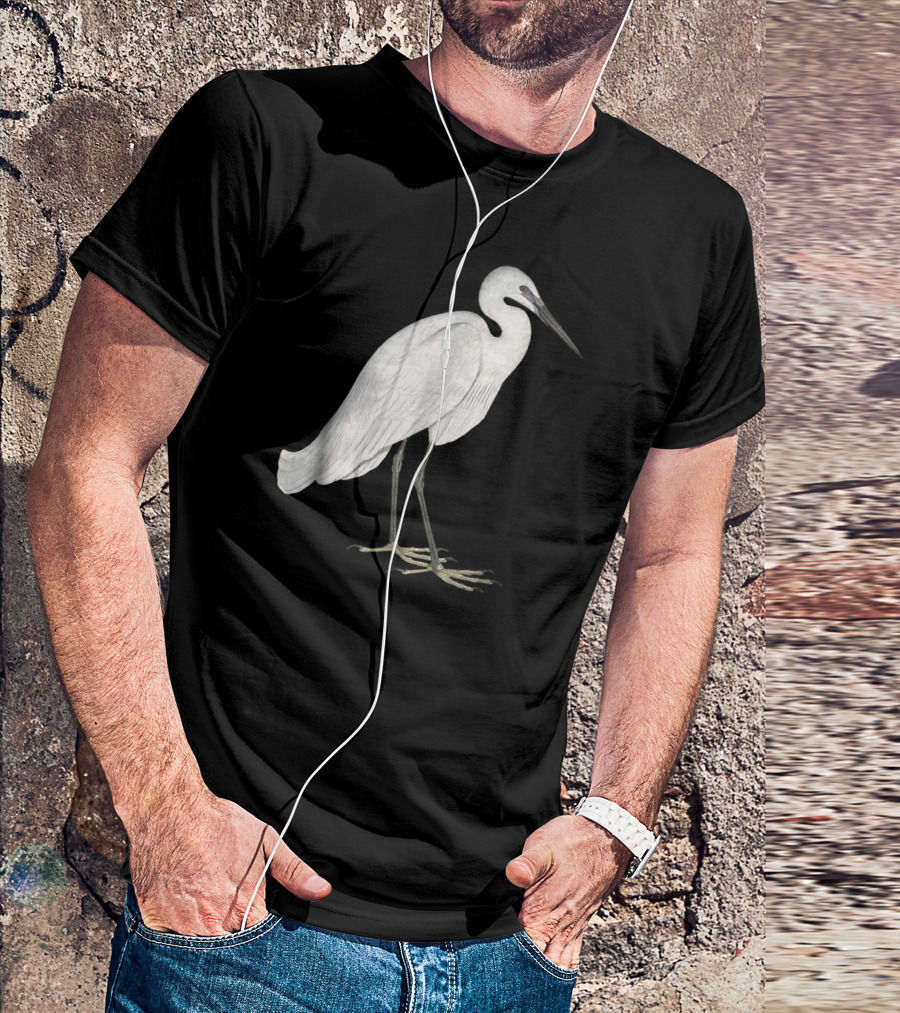Great White Heron Bird T-Shirt