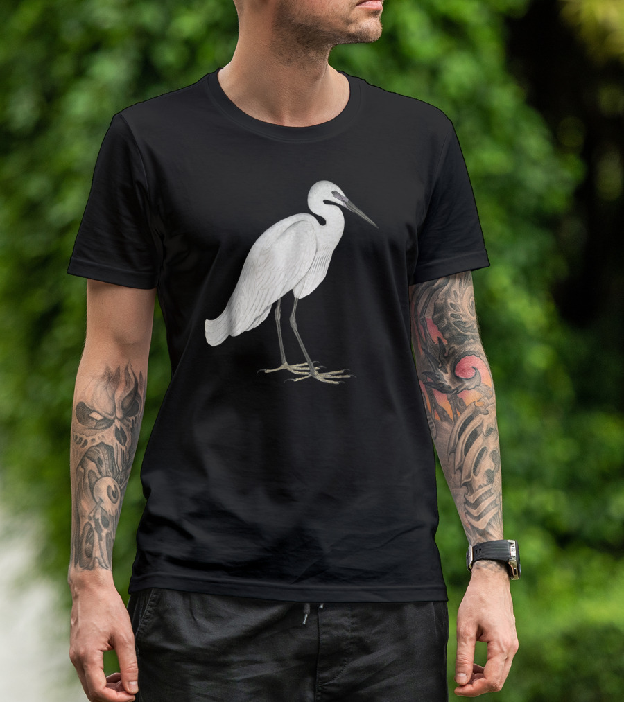 Great White Heron Bird T-Shirt