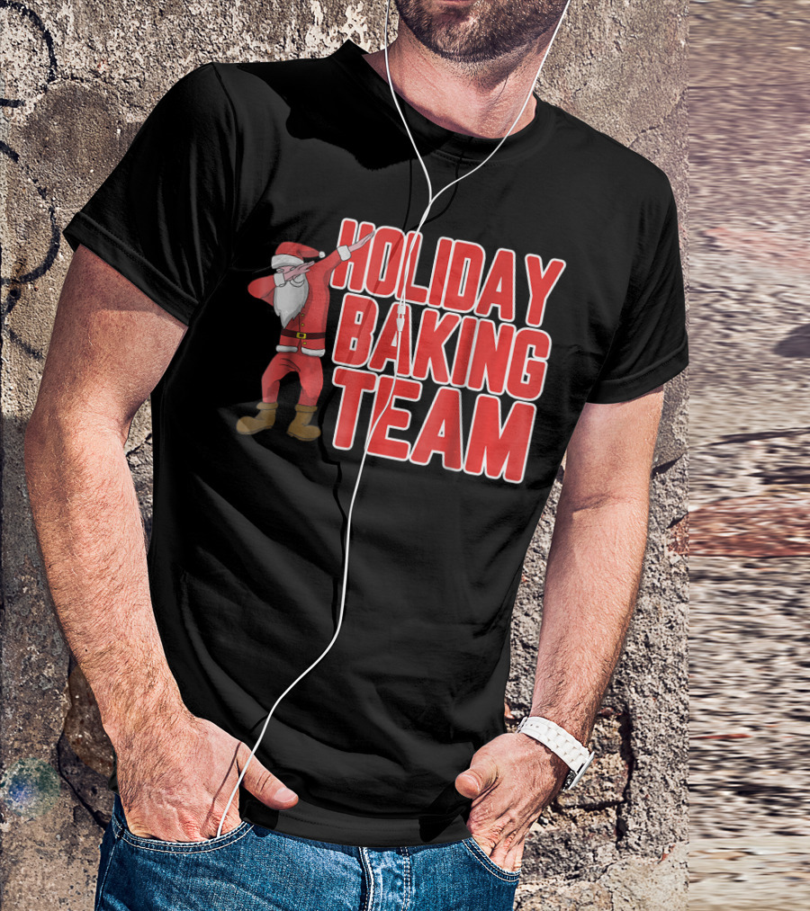 Holiday Baking Team Dabbing Santa T-Shirt