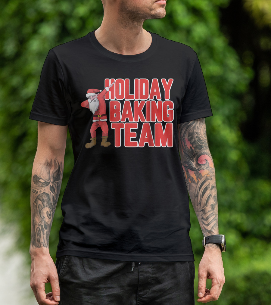 Holiday Baking Team Dabbing Santa T-Shirt