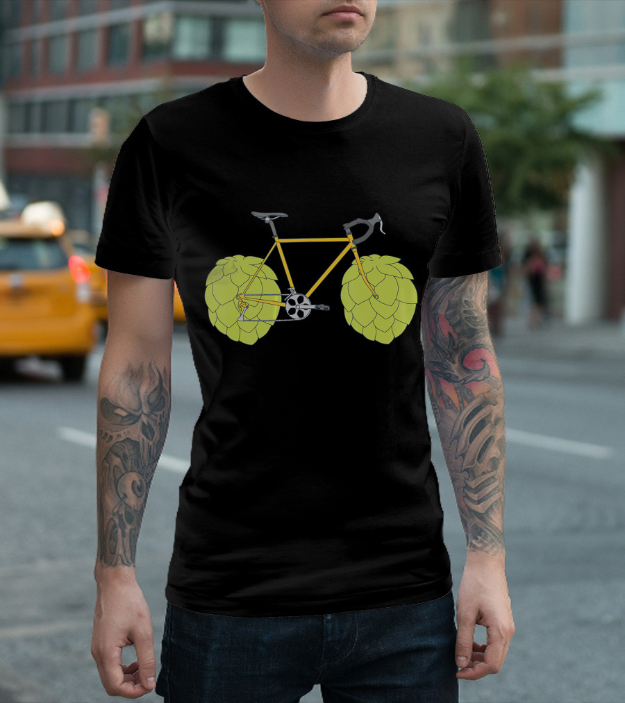 Hop Bike Beer Bicycle Cycle with Hops Wheels T-Shirt