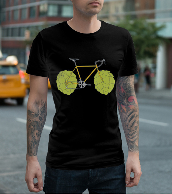 Hop Bike Beer Bicycle Cycle With Hops Wheels T-Shirt