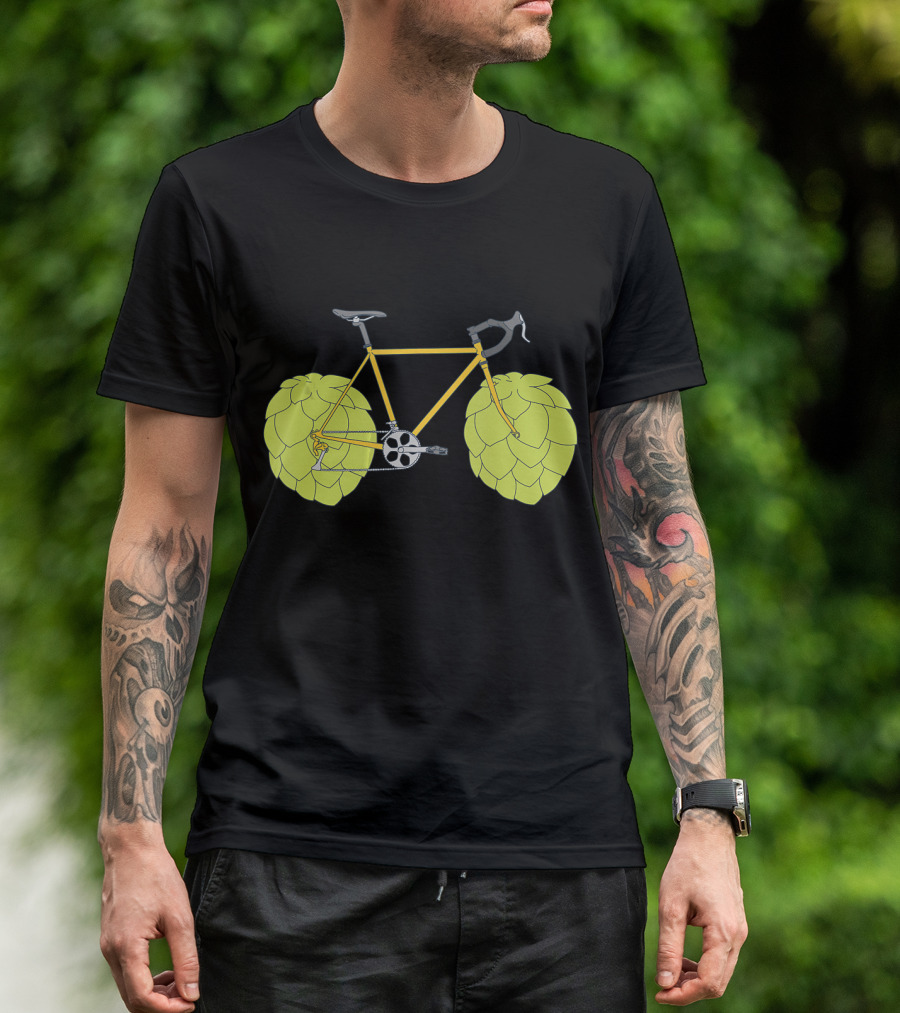 Hop Bike Beer Bicycle Cycle With Hops Wheels T-Shirt
