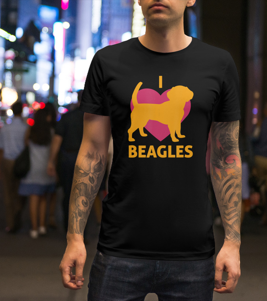 I Heart Beagles Love Pet Lover Animal BEAGLE T-Shirt