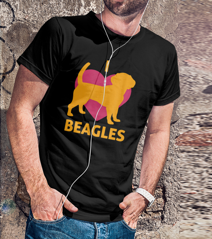 I Heart Beagles Love Pet Lover Animal BEAGLE T-Shirt