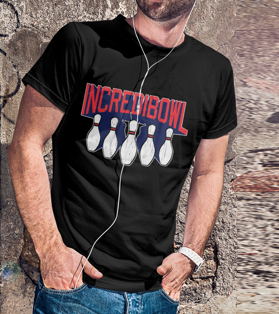 INCRIDIBOWL Expert Bowler Strike Bowling Pins T-Shirt