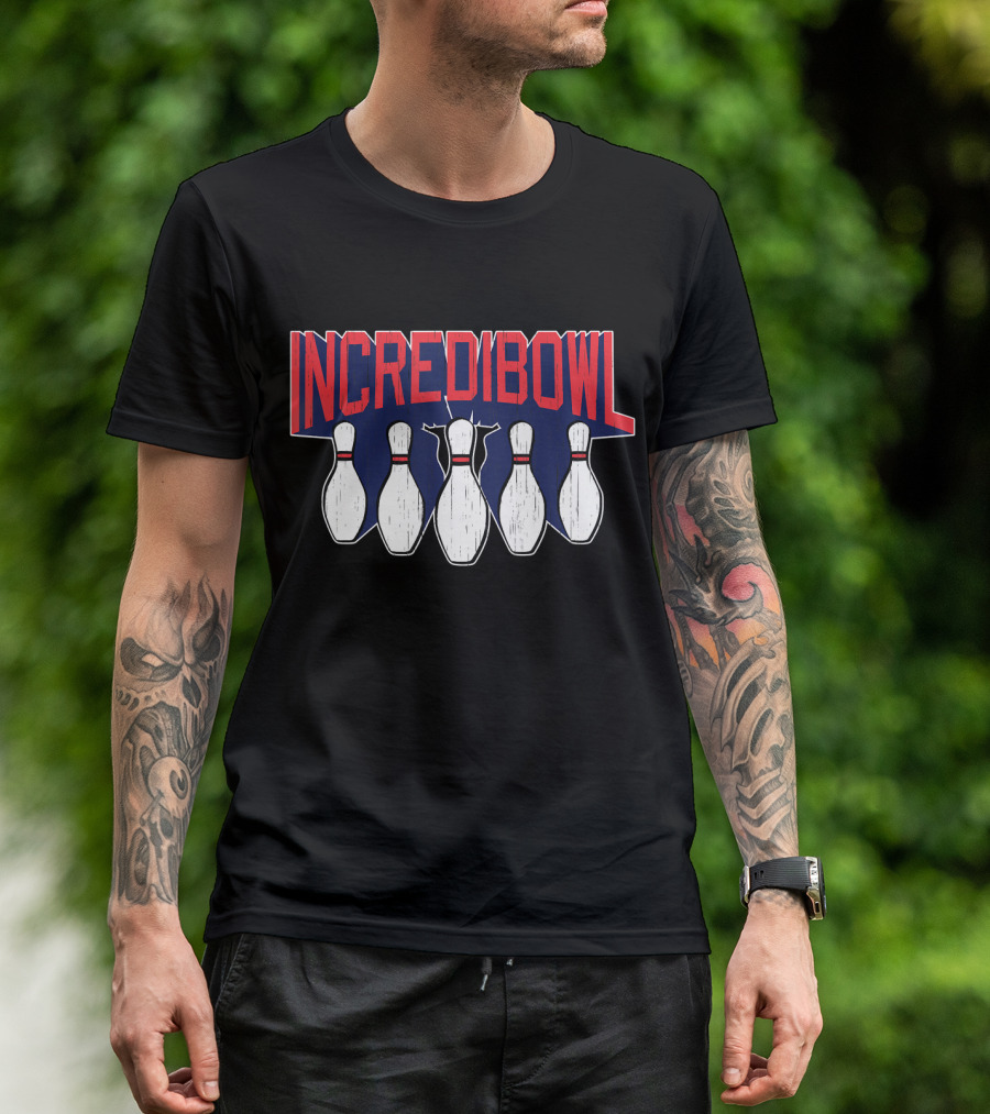 INCRIDIBOWL Expert Bowler Strike Bowling Pins T-Shirt