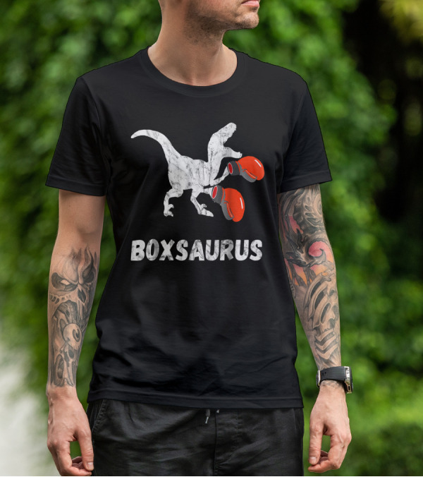 Boxsaurus Dinosaur Boxing Gloves MMA T-Shirt