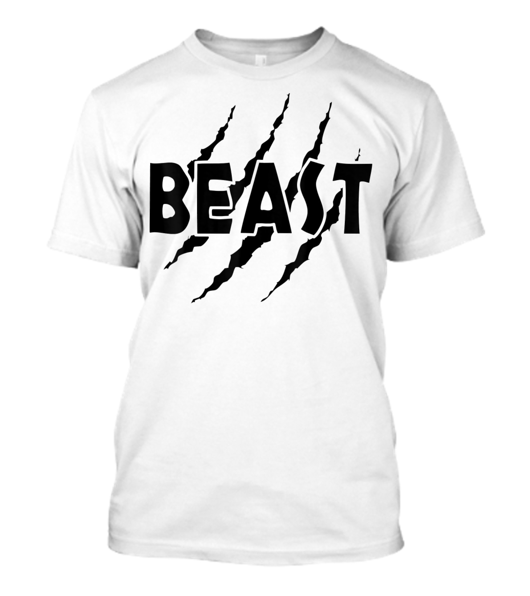 C523 BEAST Gym Workout Fitness MMA Scratch Marks T-Shirt