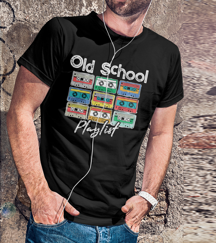 Old School Cassette Tape 80s Playlist Collection T-Shirt