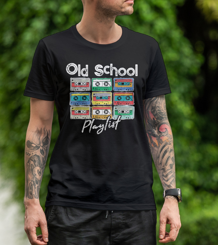 Old School Cassette Tape 80s Playlist Collection T-Shirt