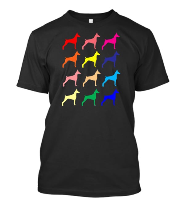 Doberman Pinscher Dog Lovers Colorful Pop T-Shirt