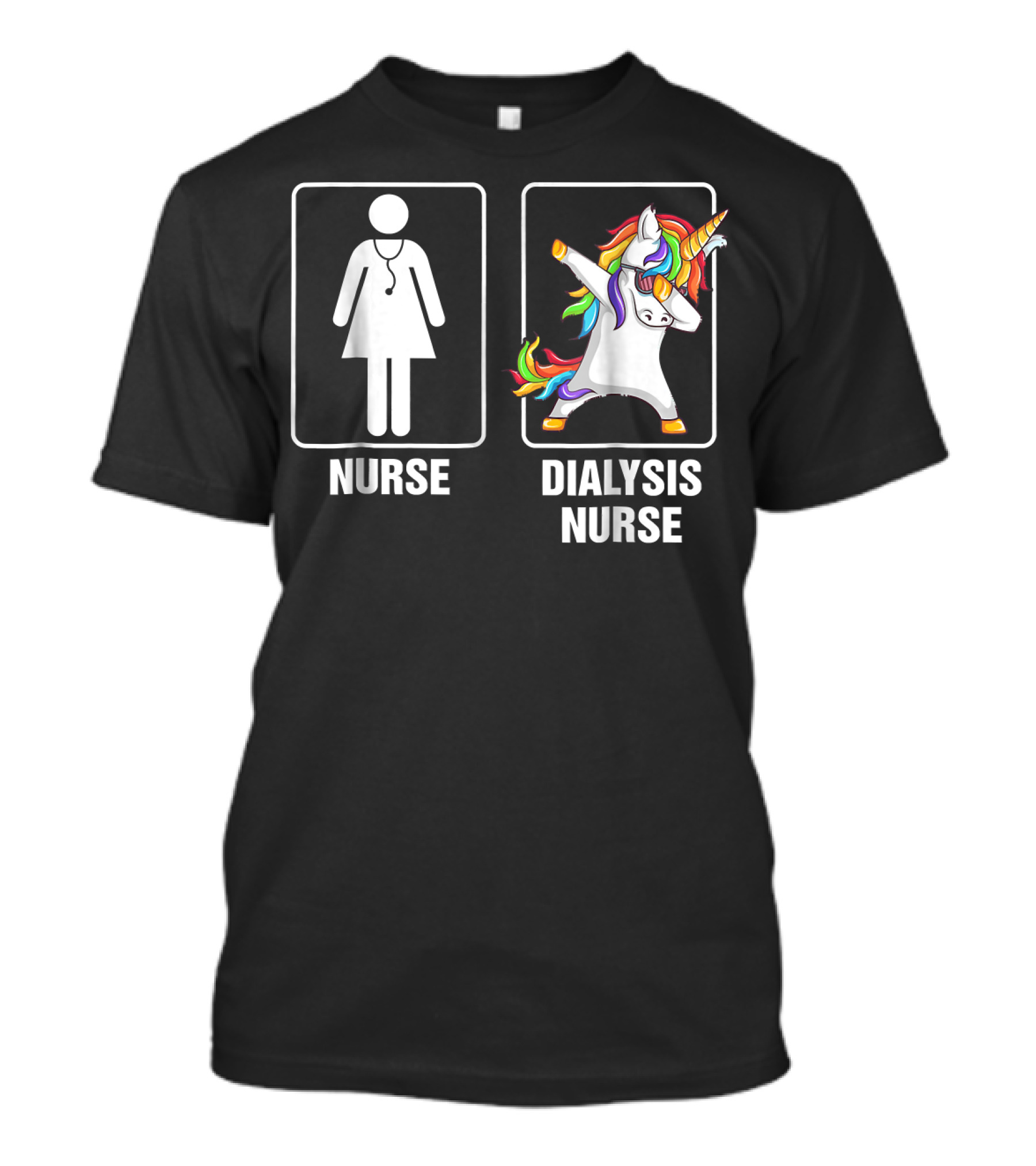 Nurse Dialysis Nurse Dabbing Unicorn T-Shirt