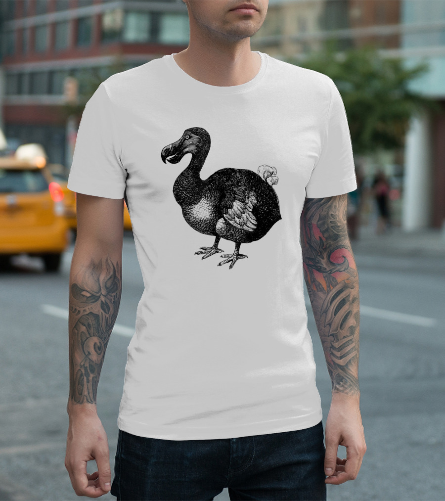 Dodo Bird Ornithology Black Line T-Shirt