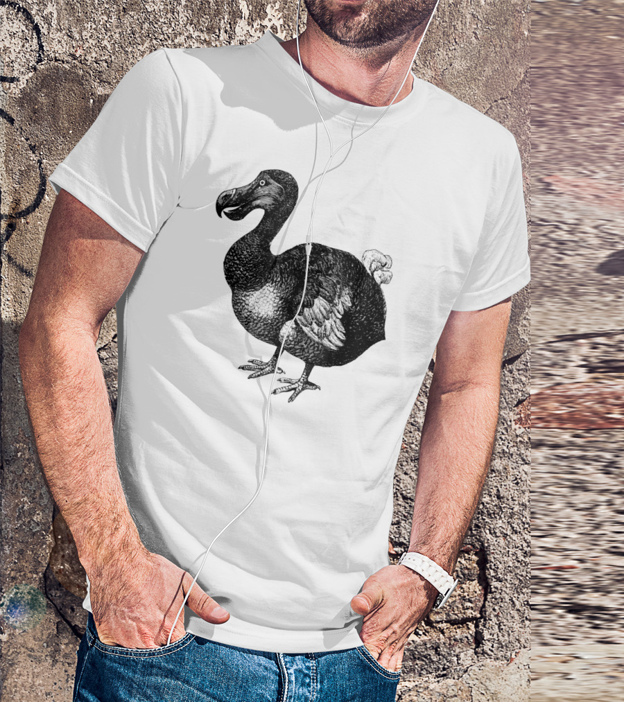 Dodo Bird Ornithology Black Line T-Shirt