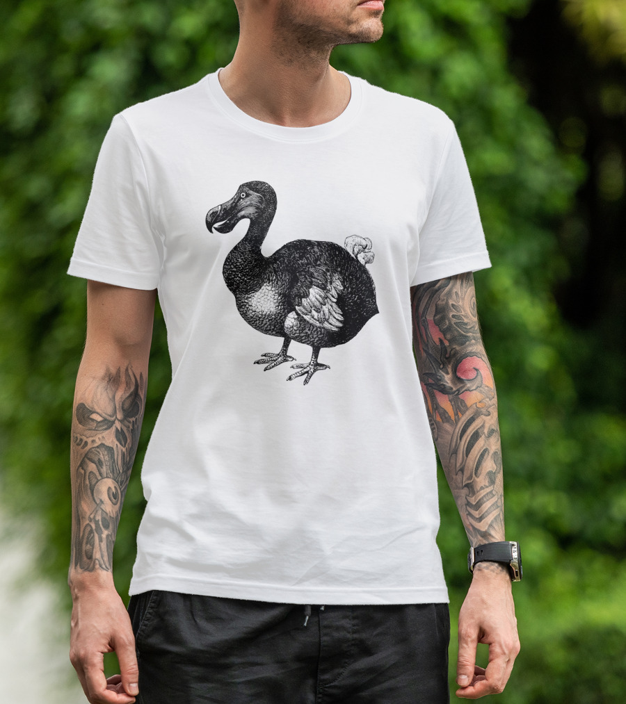 Dodo Bird Ornithology Black Line T-Shirt