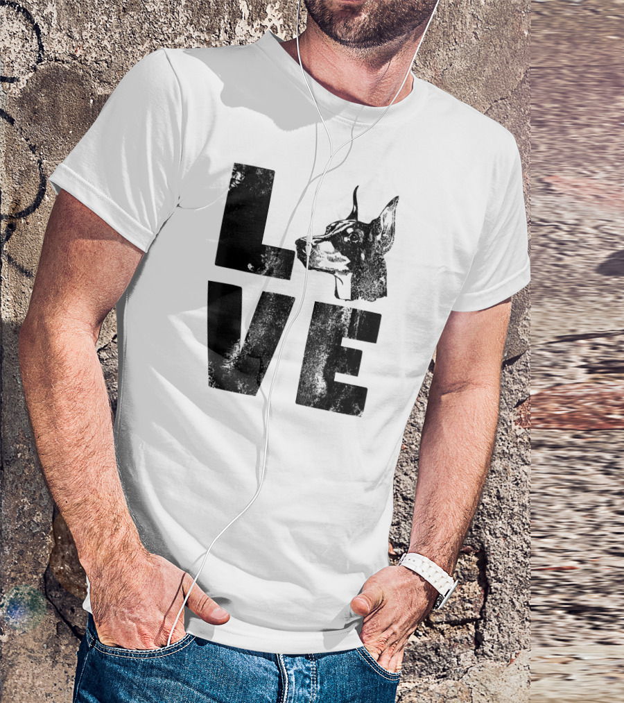 LOVE Doberman Pinscher Dog T-Shirt