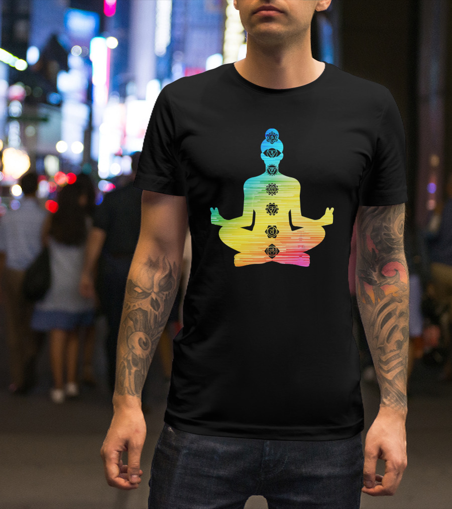 7 Chakras Meditation T-Shirt