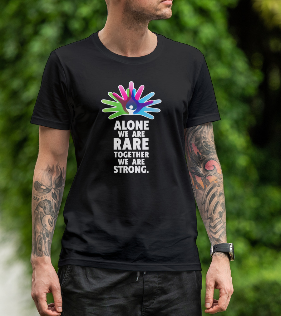 Alone We Are Rare Together We Are Strong Multicolored Hands T-Shirt