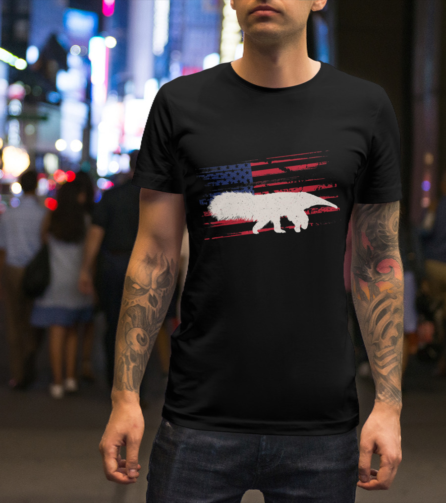 Anteater American Flag Ant Bear Patriot T-Shirt