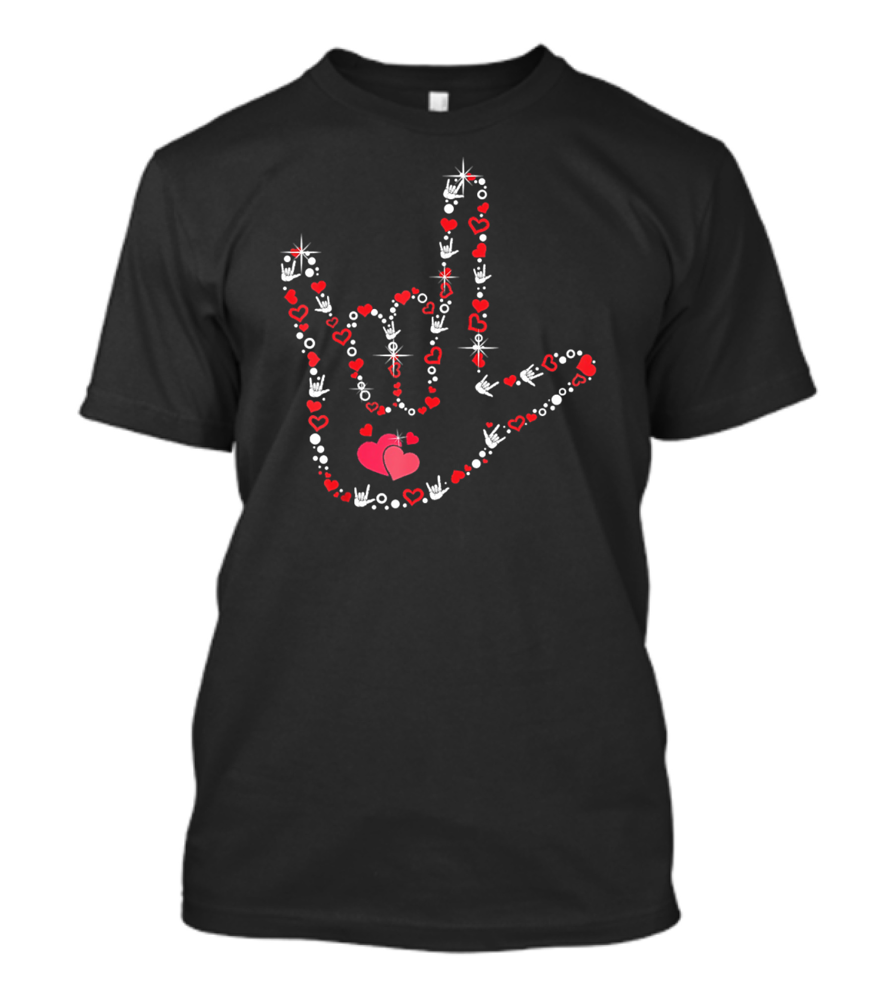 ASL Love Heart Hand Sign Deaf Pride Valentine's Day T-Shirt